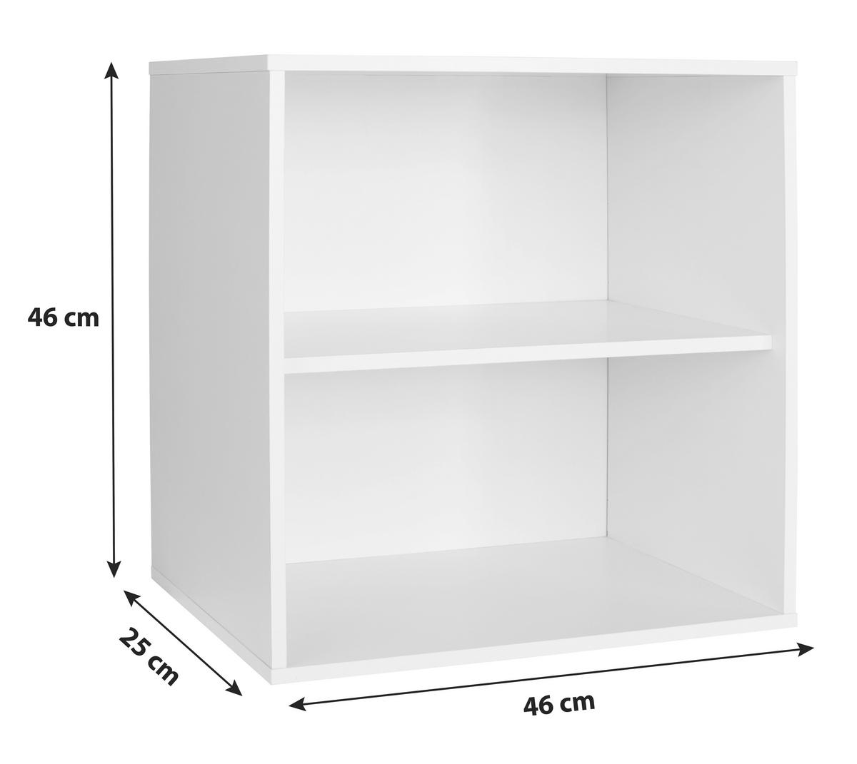 Regal Box - bijela, Moderno, drvni materijal (46/46/25cm) - Modern Living