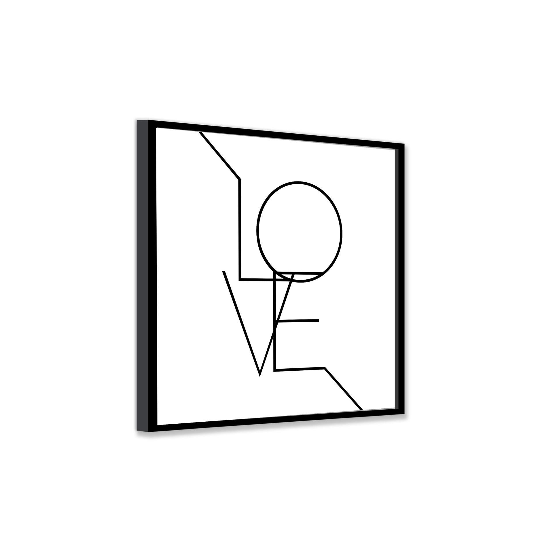 Kép Vous - fekete/fehér, faalapú anyag/papír (30/30cm) - Modern Living