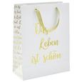 Geschenktasche Jana in Weiß/Goldfarben - Goldfarben/Weiß, Papier (18/21/8cm) Geschenktasche Jana in Weiß/Goldfarben - Goldfarben/Weiß, Papier (18/21/8cm)