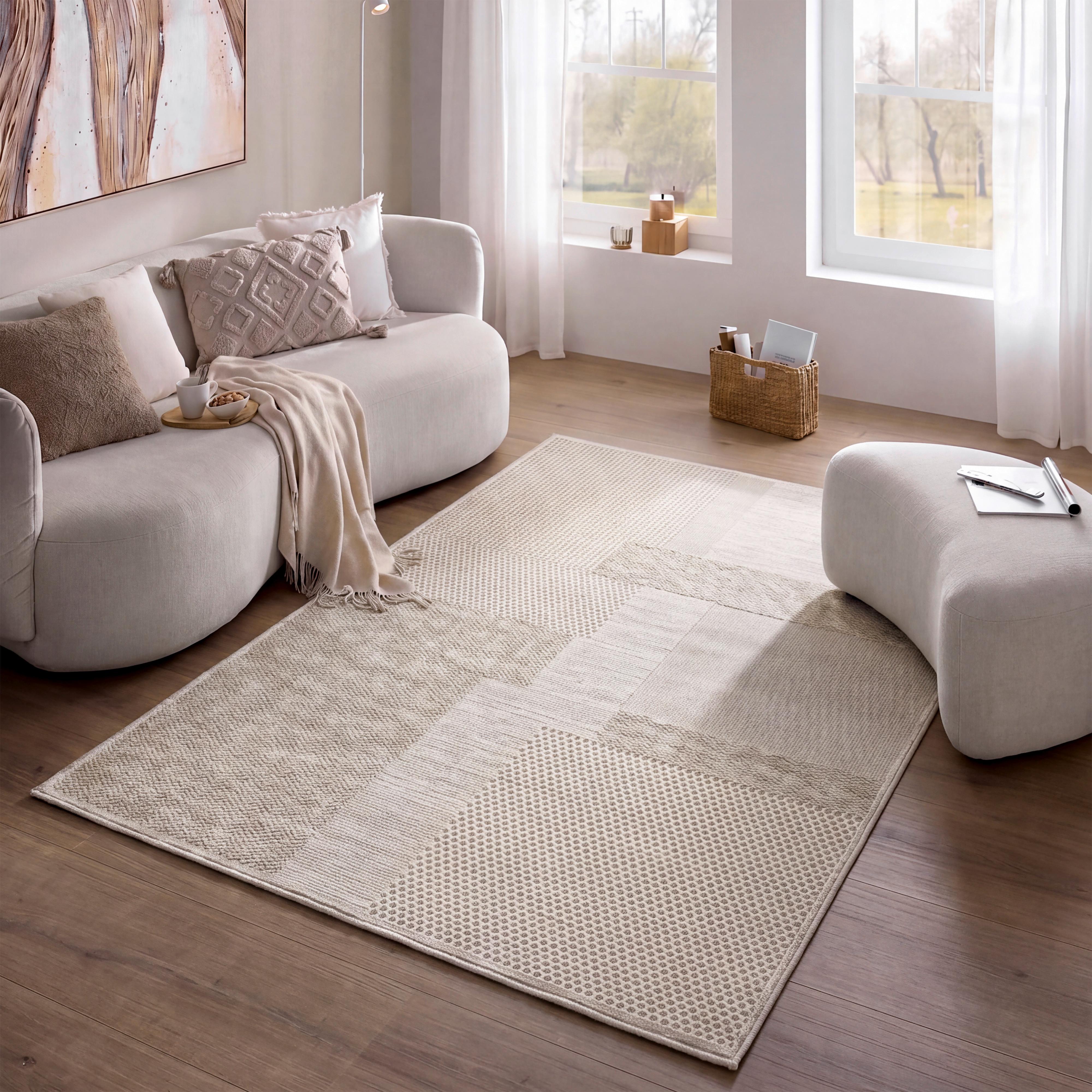 FLATVÄVD MATTA NORDRUHE - taupe, Klassisk, textil (80/150cm) - Mömax