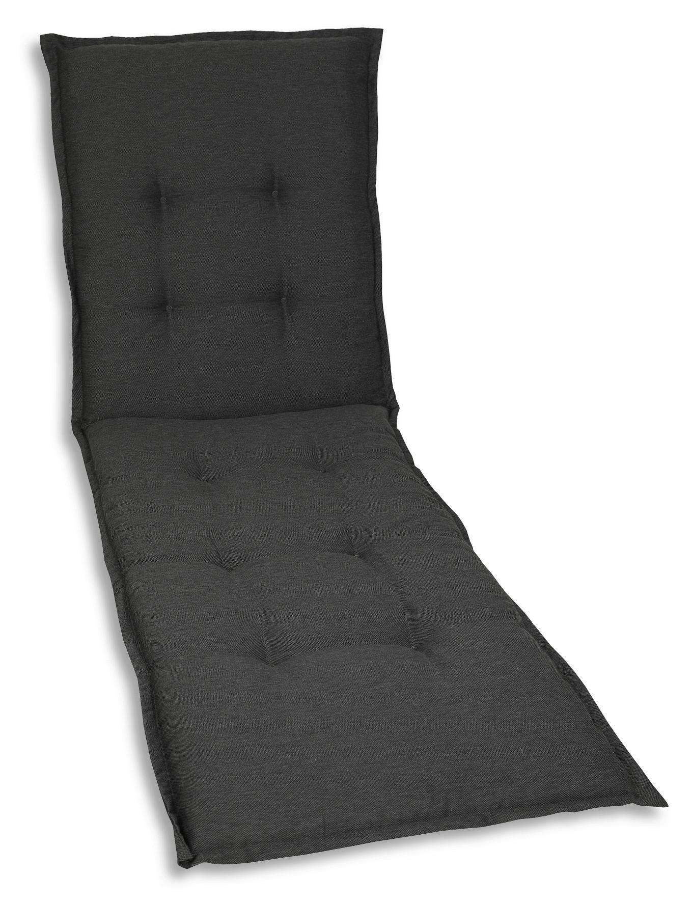 Liegenauflage Anthrazit ca. 60x7x190cm - Anthrazit, Basics, Textil (60/7/190cm)
