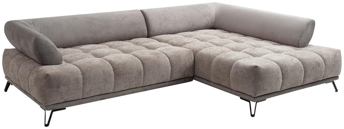 Ugaona Garnitura Largo N - crna/sivobraon, Moderno, tekstil/metal (262/184cm) - Modern Living