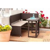 Gartenset inkl. Sitzkissen Braun - Braun, KONVENTIONELL, Kunststoff/Textil - Gardenson