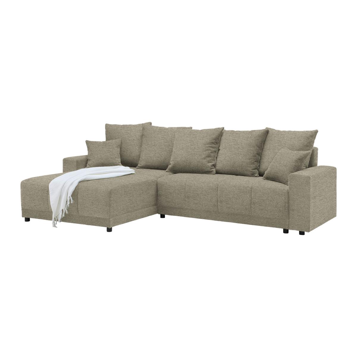 Ecksofa Alatri Greige - Greige/Schwarz, MODERN, Kunststoff/Textil (289/90/176cm) - Based