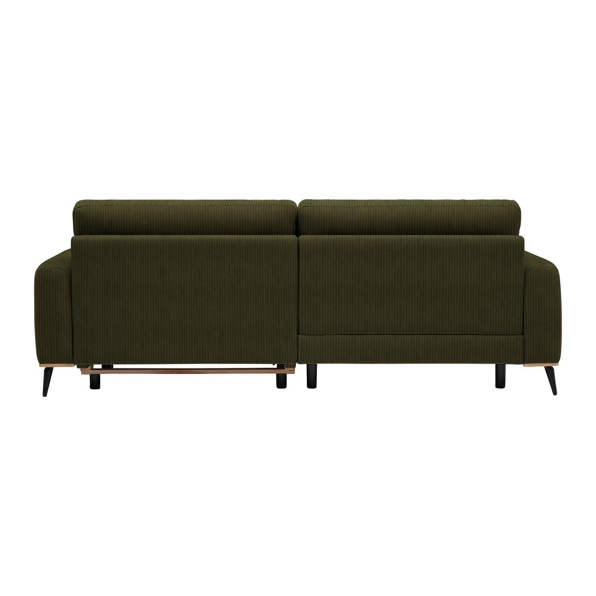 Wohnlandschaft Romeo Dunkelgrün - Dunkelgrün/Schwarz, KONVENTIONELL, Textil/Metall (167/87/234cm) - Zandiara