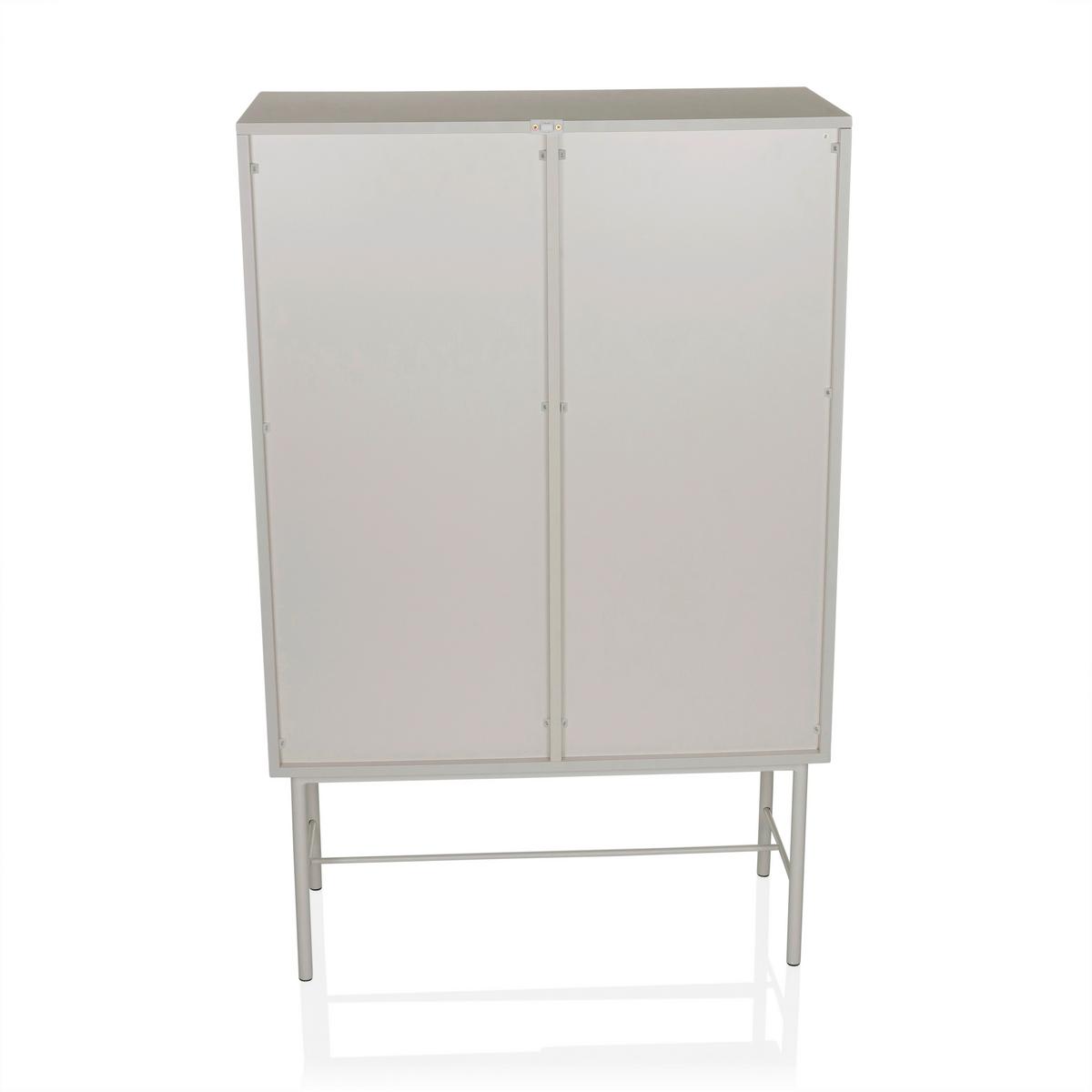 Regal Sio, Siva - siva, Moderno, kovina/leseni material (82/35/130cm) - MID.YOU