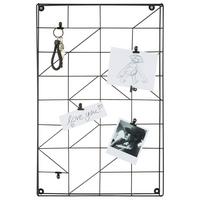 Fali Tartó Fekete Rácsos Elia - fekete, Lifestyle, fém (40/60/2.3cm) - Mömax