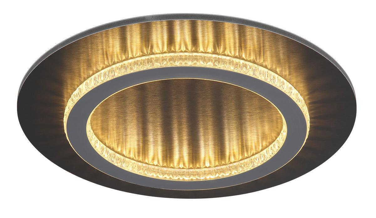 Led Stropna Svjetiljka Jayden - prozirno/svijetlo siva, Basics, metal/plastika (35/5,5cm) - Globo