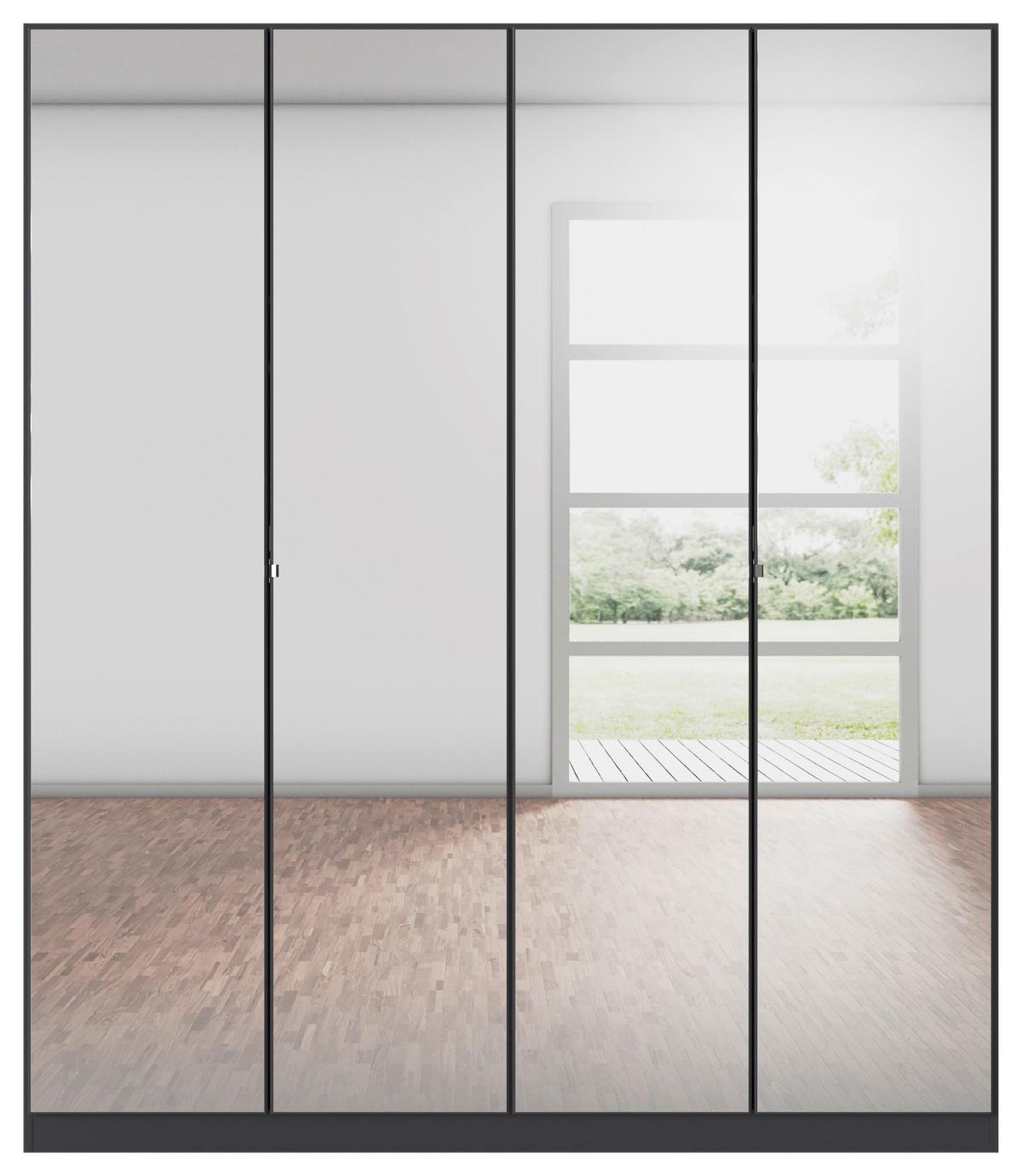 DULAP REFLECT - argintiu/gri, Modern, material pe bază de lemn (181/210/54cm)