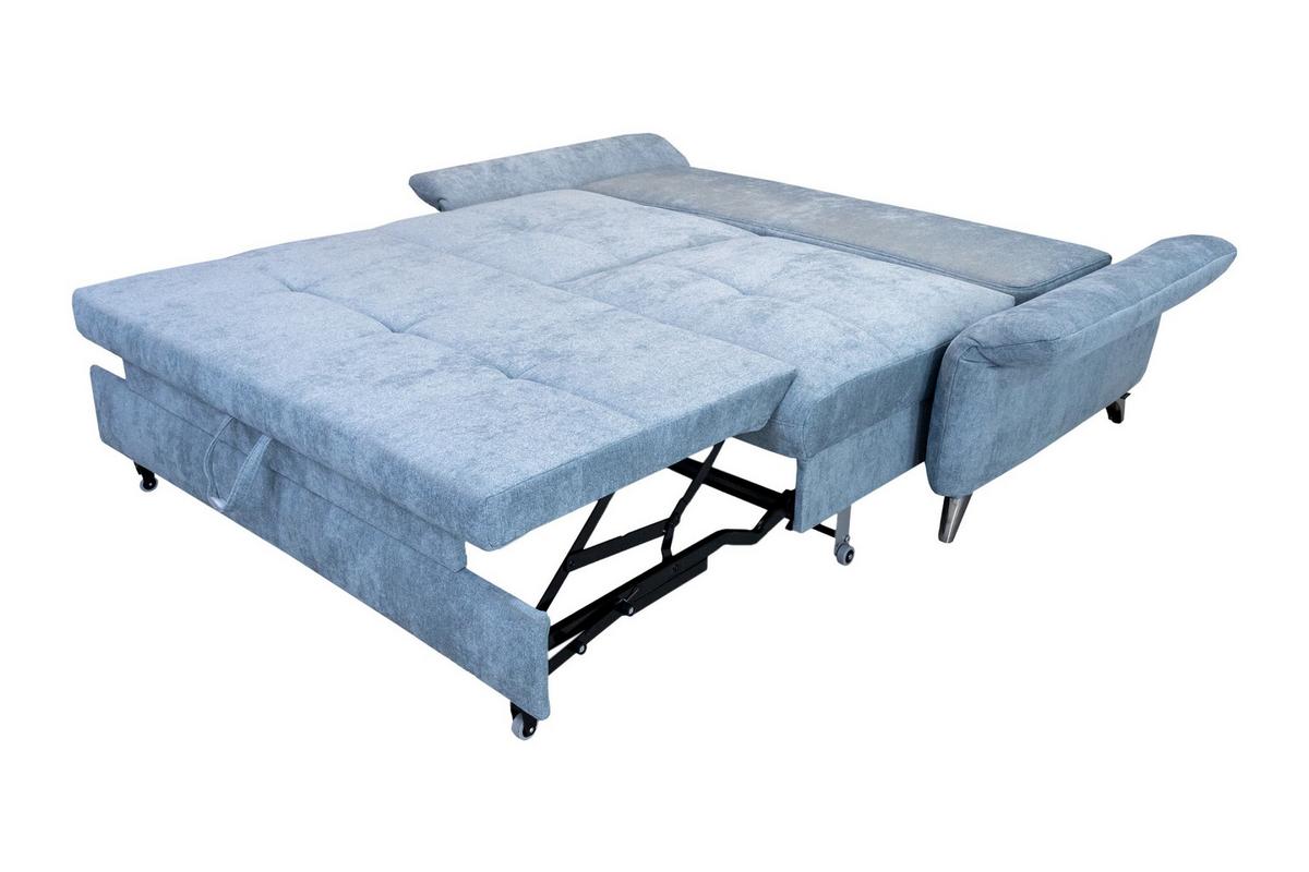 Kanapé Ágyfunkcióval Moving - világoskék, Konventionell, textil (188/92/96cm) - Premium Living