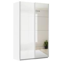 DULAP USI CULISANTE FELDKIRCH - argintiu/alb, Modern, material pe bază de lemn (136/229/62cm)