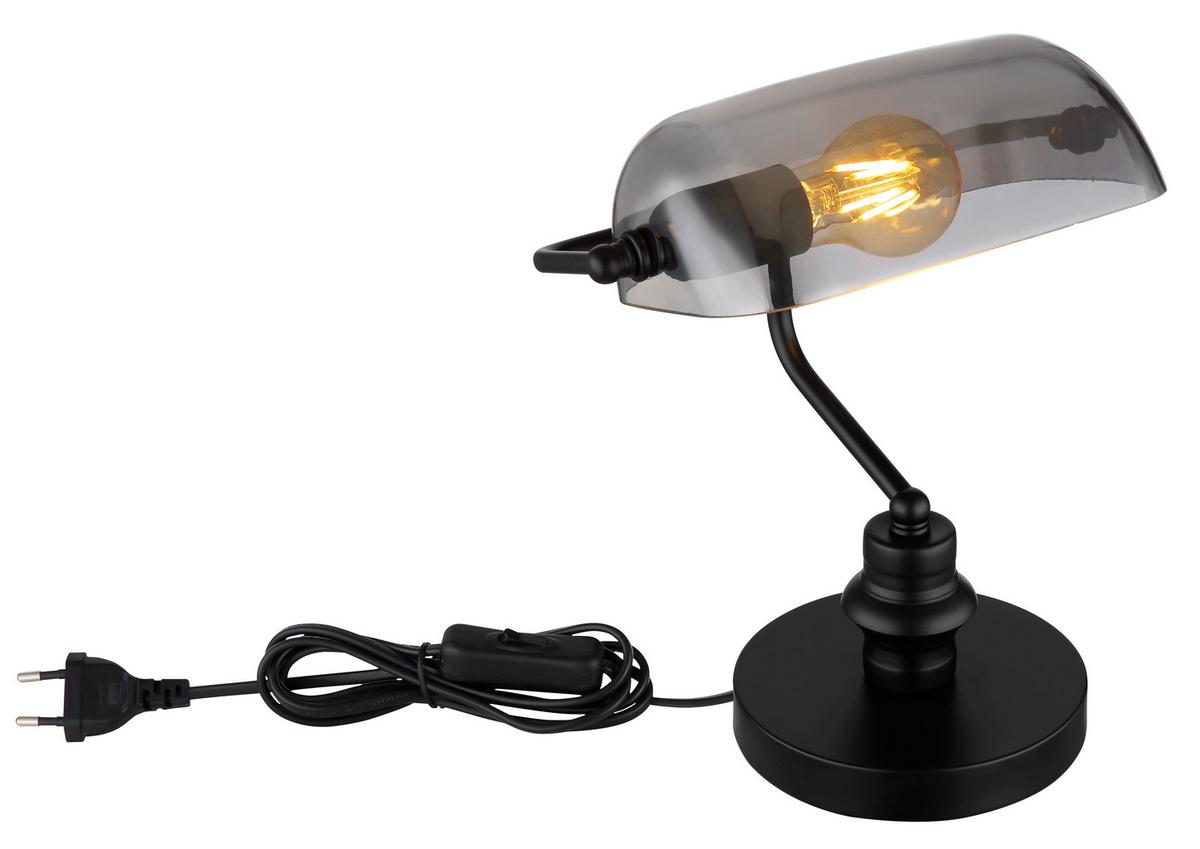 Stona Lampa Bankerlamp - crna, Dizajnerski, staklo/metal (25/18/32cm)