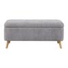 SITTBÄNK JENSON -EXKLUSIV- - grå/naturfärgad, Modern, trä/textil (100/43/40cm) - Mömax