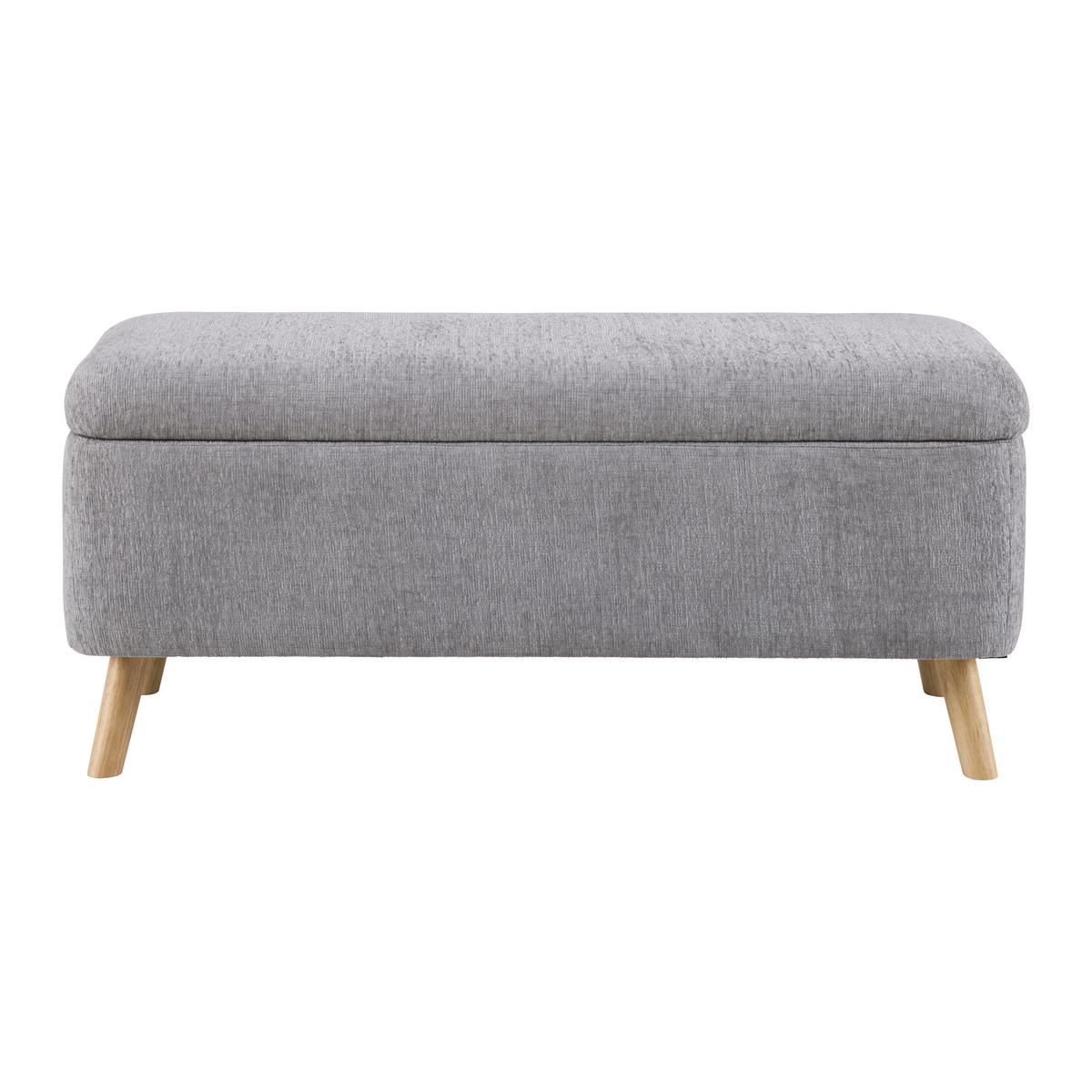 Klupa Jenson - siva/prirodna boja, Moderno, drvo/tekstil (100/43/40cm) - Modern Living