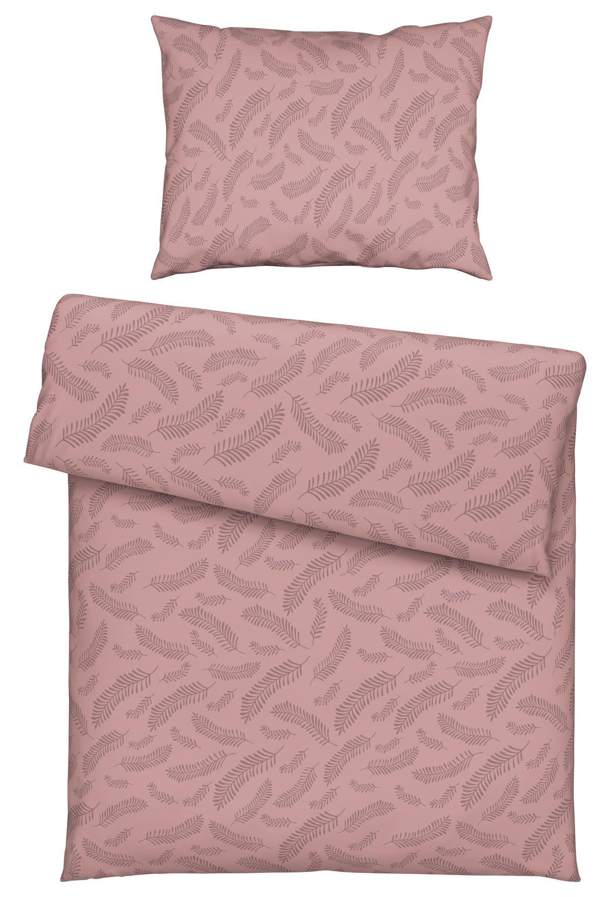 Bettwäsche Ferns XL Mauve ca. 140x220cm - Mauve, MODERN, Textil (140/220cm) - Mömax