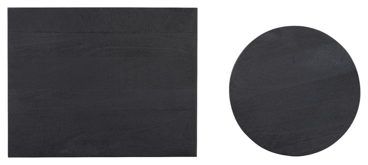 ZESTAW STOLIKÓW BOCZNYCH SIESTA - czarny, Design, drewno (50/40/50cm) - Carryhome