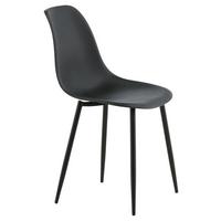 STUHL-SET POLAR - Schwarz, Design, Kunststoff/Metall (45,5/81/58cm) - Livetastic