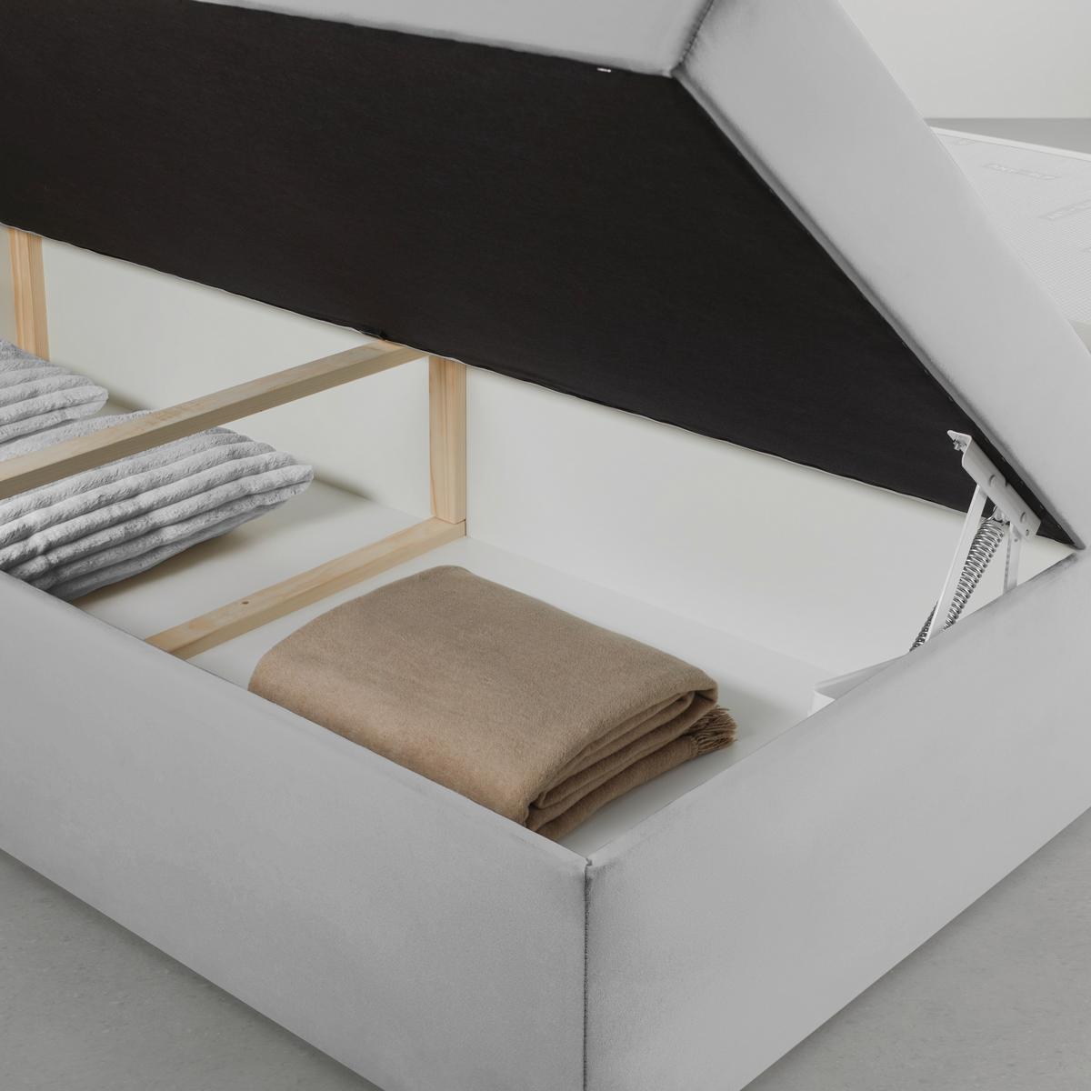Boxspringbett Rossa in Grau ca. 160x200cm - Schwarz/Grau, KONVENTIONELL, Holzwerkstoff/Kunststoff (160/200cm) - Mömax