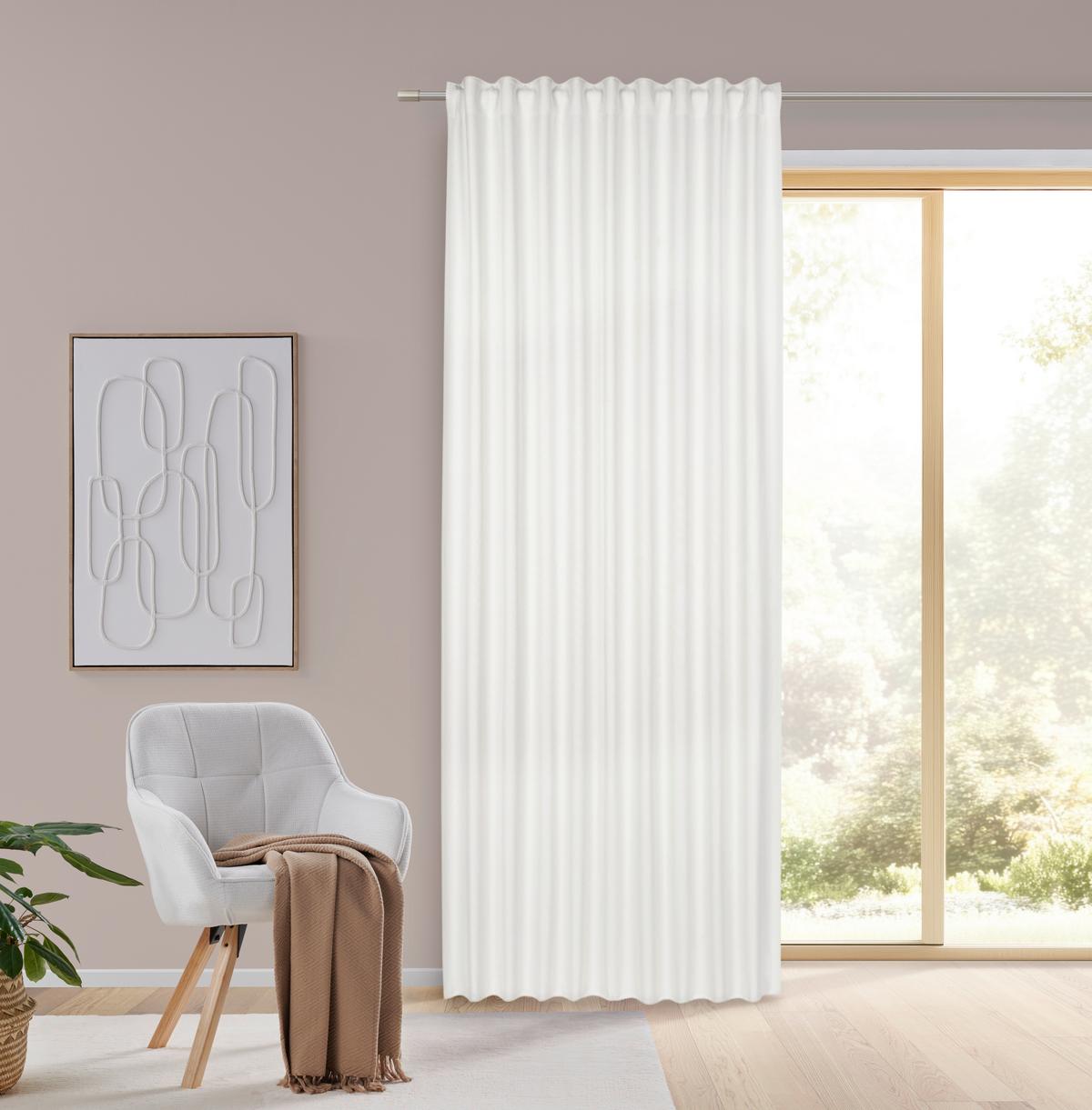 Fertigvorhang Ulrich In Weiss Ca. 135/245cm - Weiss, Textil (135/245cm) - Modern Living