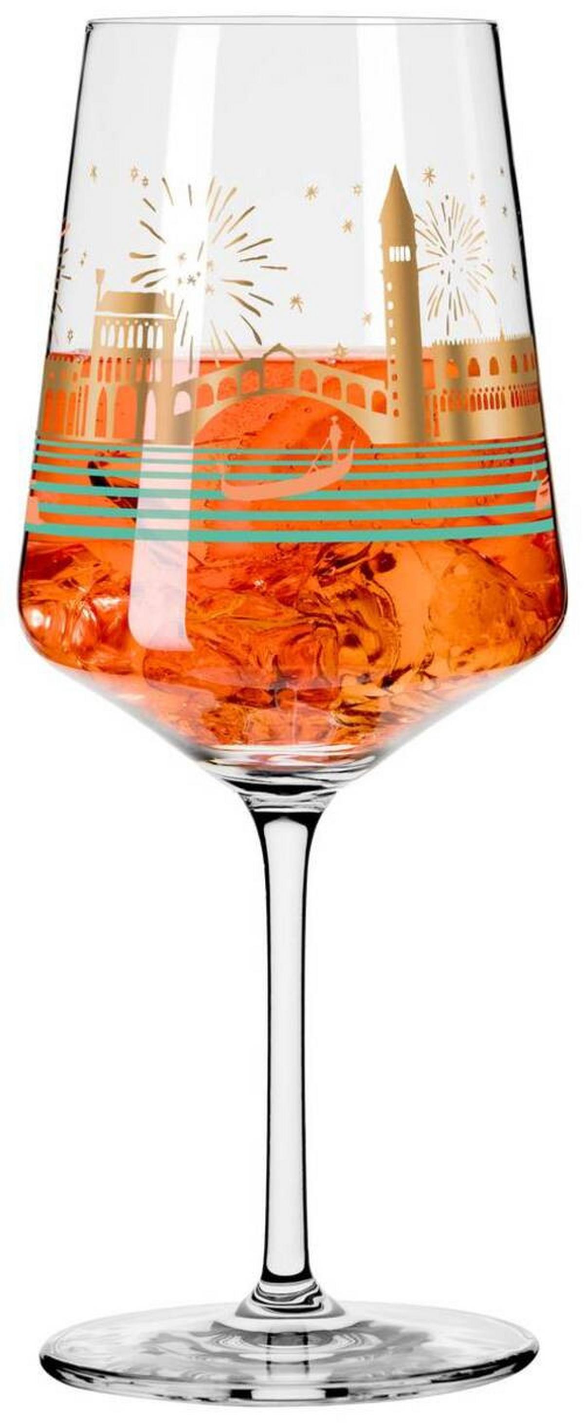 KIELISZEK DO SZPRYCERA 6191004 - beżowy/turkusowy, Lifestyle, szkło (20,3/26,6/19,4cm) - Ritzenhoff