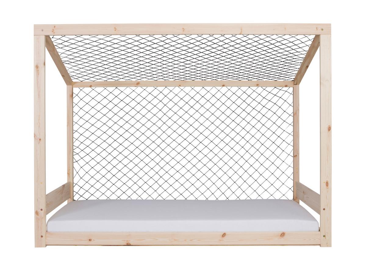 Bodenbett Holz Fußball ca. 90x200 cm - Naturfarben, MODERN, Holz (90/200cm) - MID.YOU