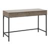 Schreibtisch Cara Walnussfarben MDF ca.120x50 cm - Walnussfarben/Schwarz, MODERN, Metall (120/50/76cm) - Bessagi Home