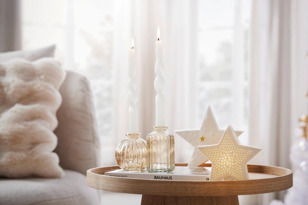 Gyertyatartó Bloom - arany, Konventionell, Üveg (6,3/9,7cm) - Modern Living