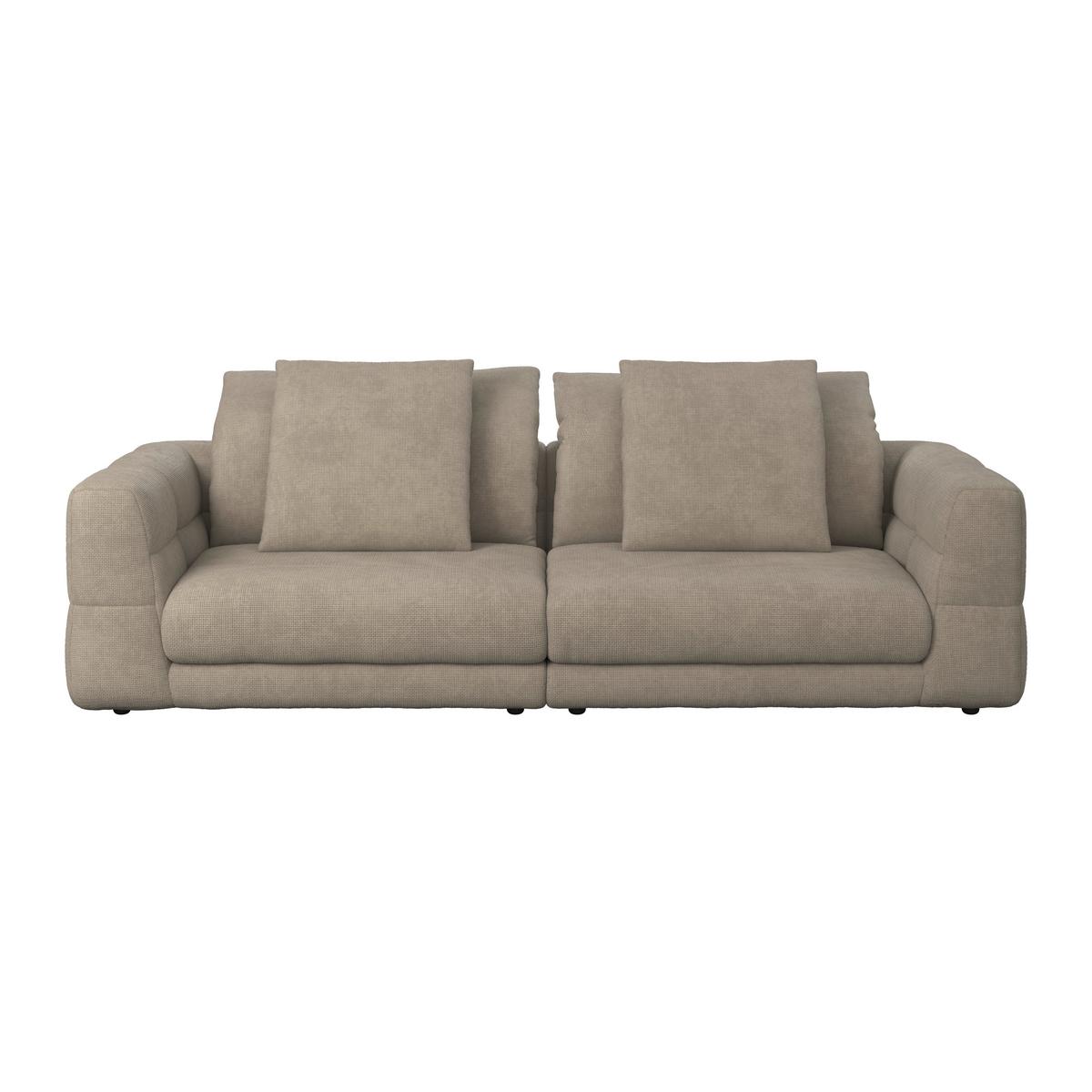 Zofa Lea, Bež, Šenilja, Žamet - črna/bež, Moderno, kovina/tekstil (284/87/110cm) - Bessagi Home