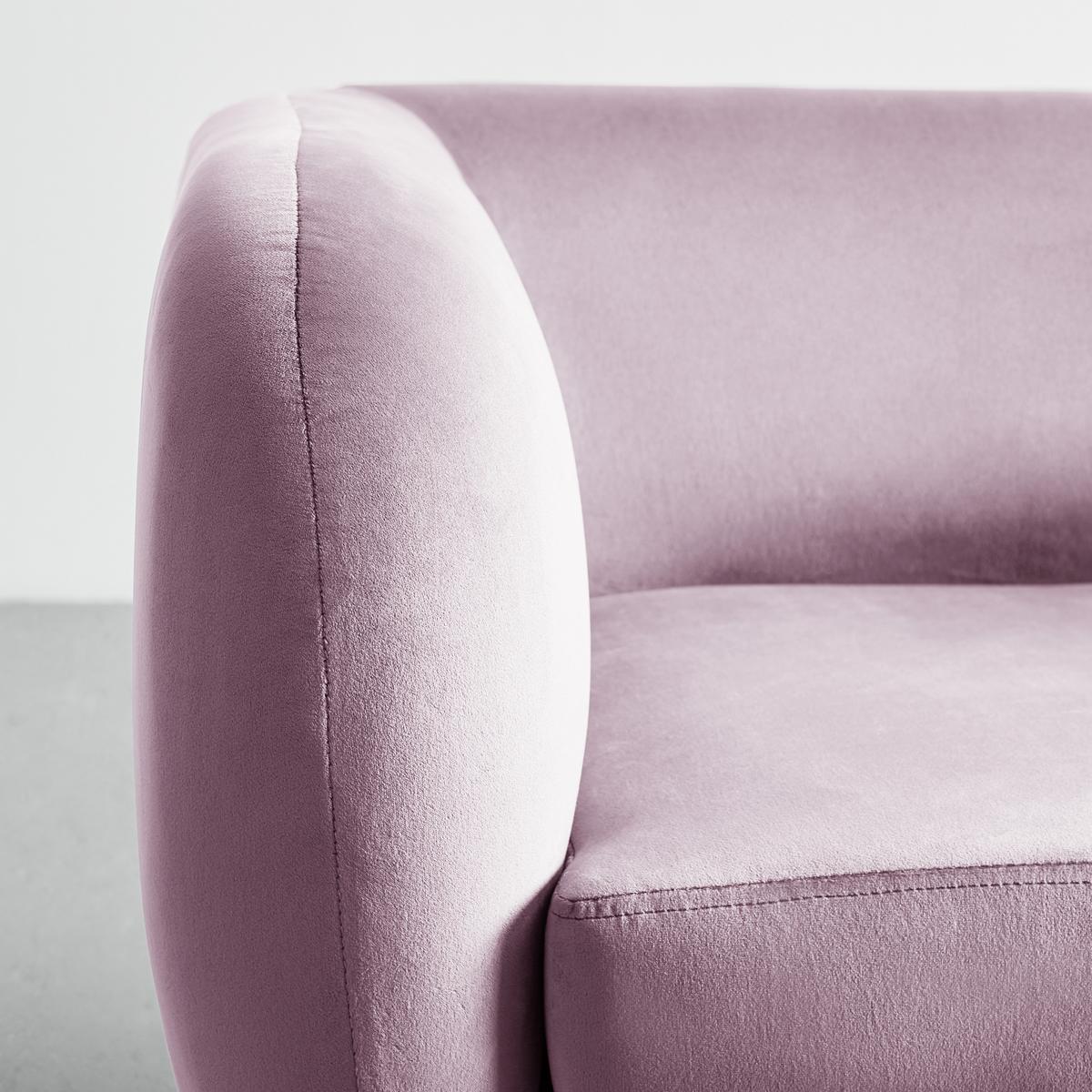 2-SITZER-SOFA in rosa "Bruno" - Eichefarben/Rosa, Modern, Holz/Textil (124/68/71cm) - Bessagi Home