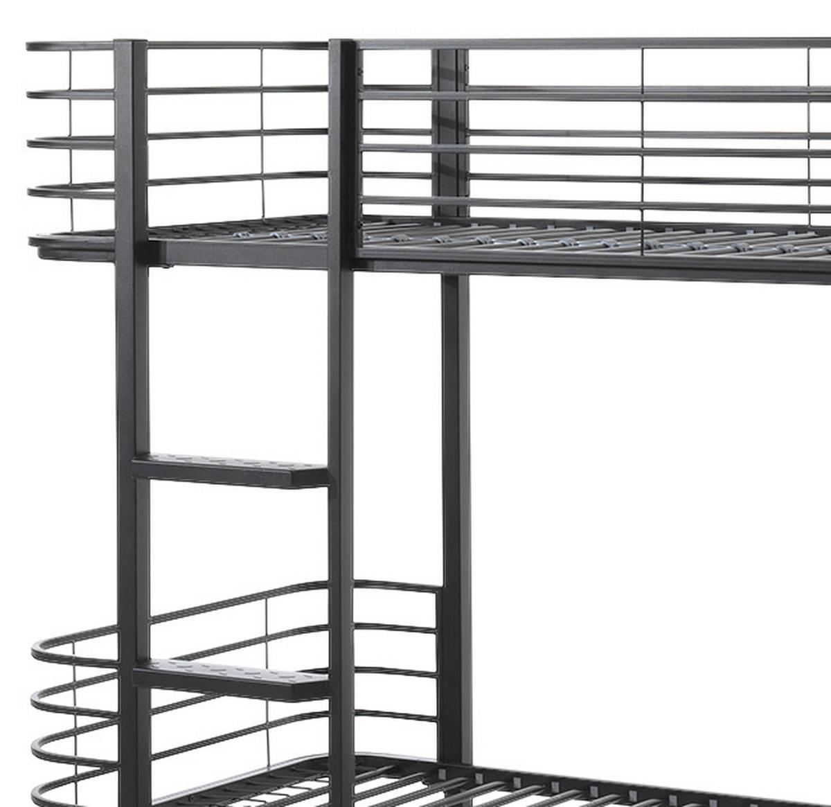 Etagenbett Oscar Schwarz inkl. Lattenrost ca. 90x200cm - Schwarz, KONVENTIONELL, Metall (90/200cm) - MID.YOU