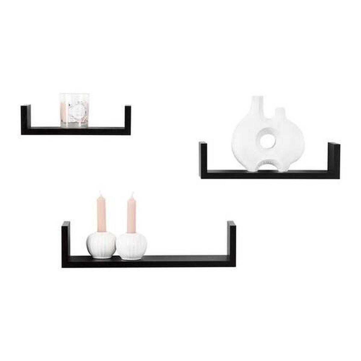 Wandboardset U-Bord in Schwarz - Schwarz, Modern (42/10/10cm) - Mömax
