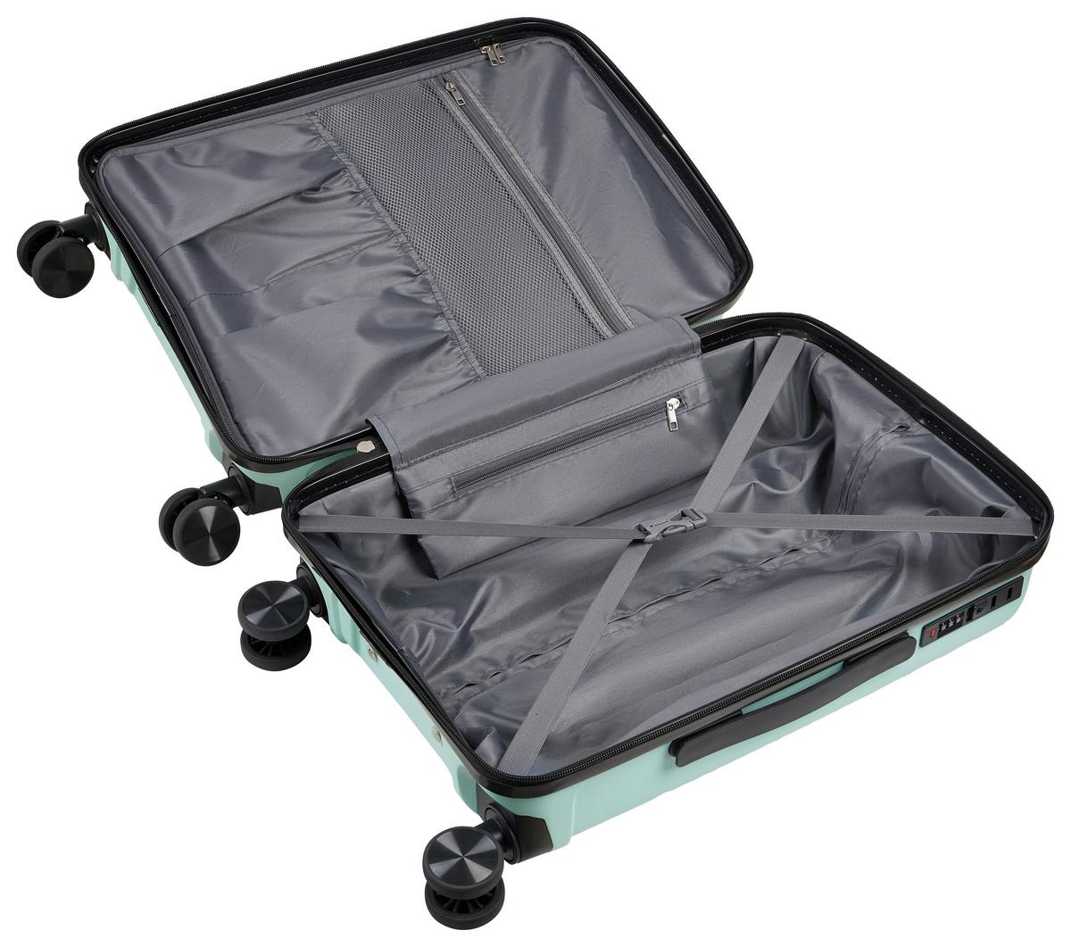 Reisekofferset Capri Mintgrün, 3-teilig - Mintgrün, KONVENTIONELL, Kunststoff/Textil - Mömax