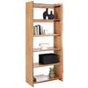 Regal Timber, Akacija, Masivno - črna/barve akacije, Natur, kovina/les (80/190/38cm) - Premium Living