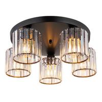 Deckenleuchte Jordana Schwarz/Klar max. 60 Watt - Design (46,5/18cm) - Globo