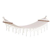 Hängematte Edessa Weiß - Weiß, Basics, Holz/Textil (200/3/80cm)