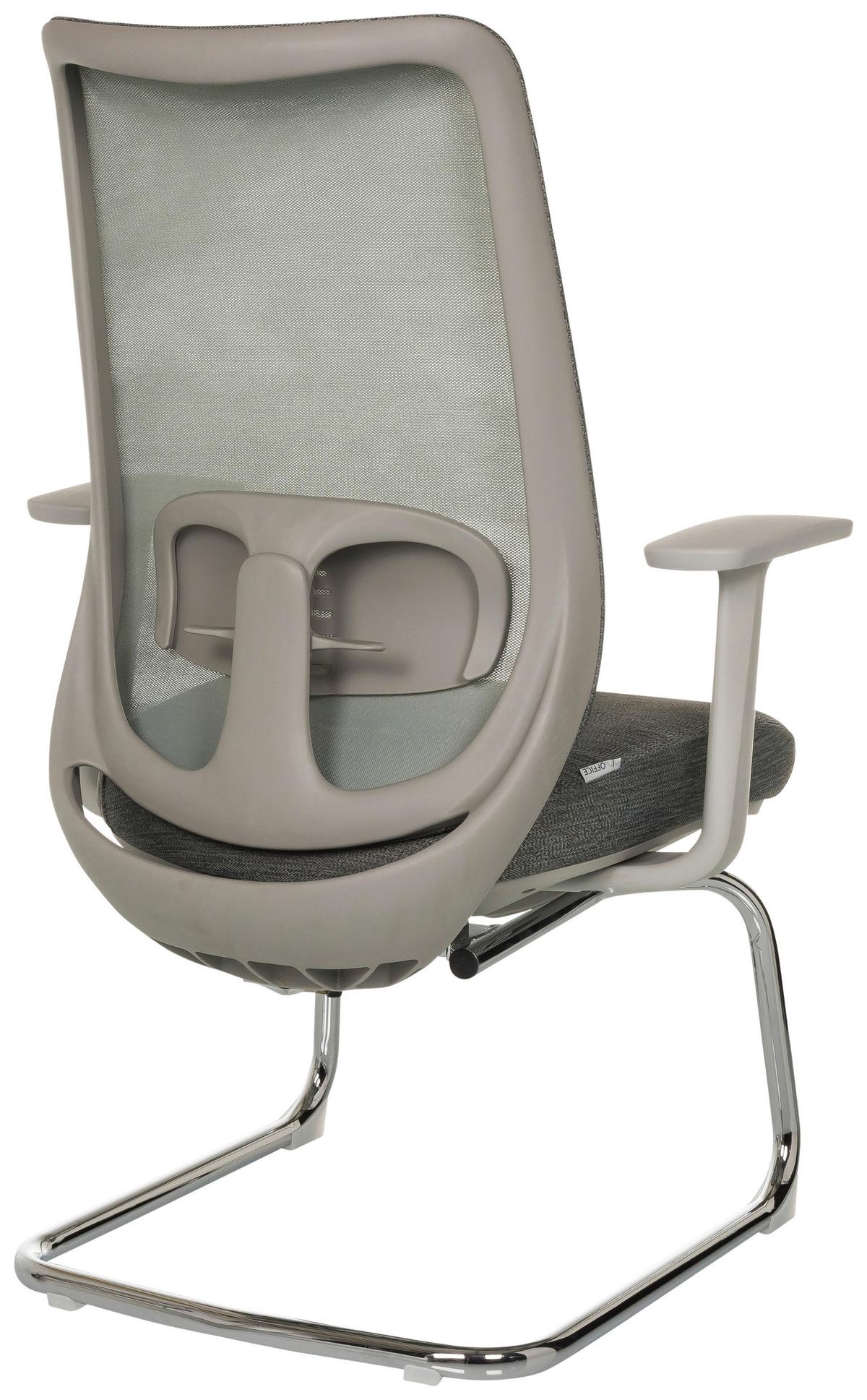 Konferenčni Stol Mileston V, Siva - srebrne barve/siva, Moderno, kovina/tekstil (67cm) - MID.YOU