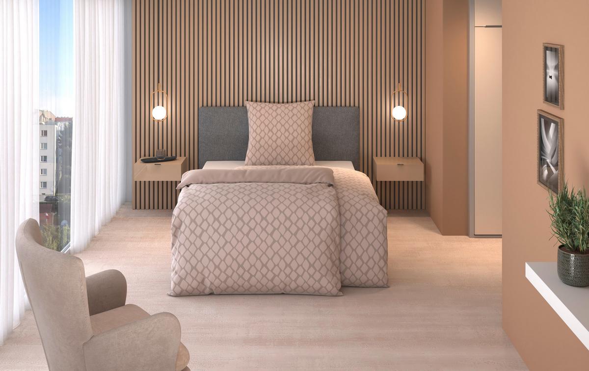 POŚCIEL DWUSTRONNA SNAKO - DK - beżowy, Design, tkanina (135/200cm) - Dieter Knoll