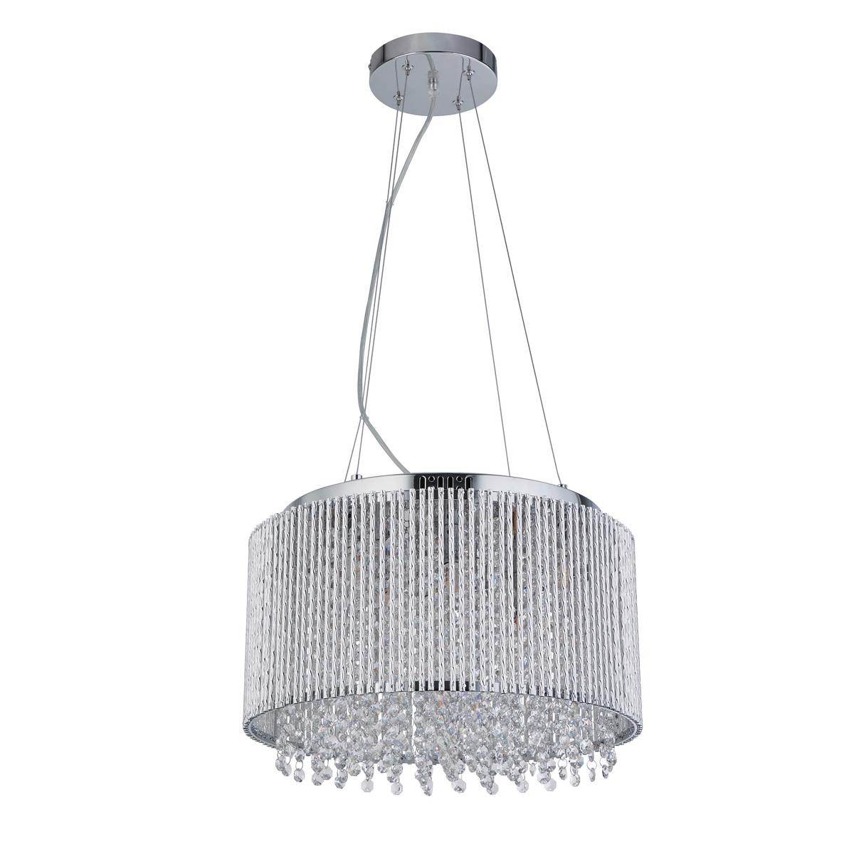 Kristály Függőlámpa Elise 4048-8cc - krómszínű, Konventionell, üveg/fém (41/142cm)