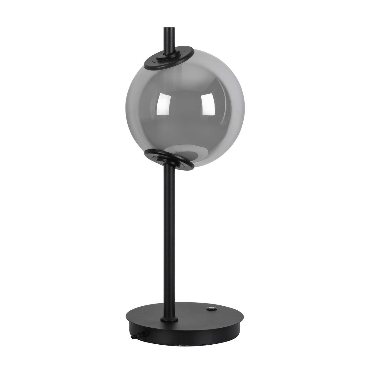 LAMPA STOŁOWA LED SECO *DK* - czarny/kolor chromowy, Design, tworzywo sztuczne/metal (20/51cm) - Dieter Knoll