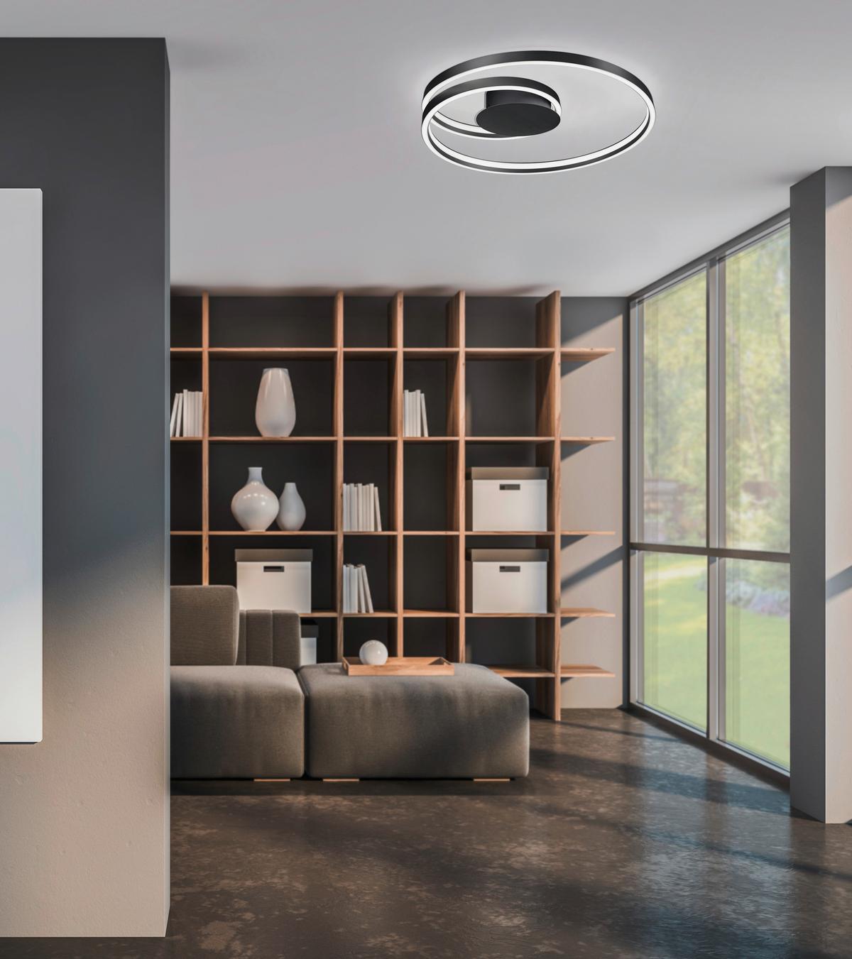 LAMPA SUFITOWA LED 677210132 CIOLA - czarny/biały, Lifestyle, tworzywo sztuczne/metal (72/12cm) - Cinque