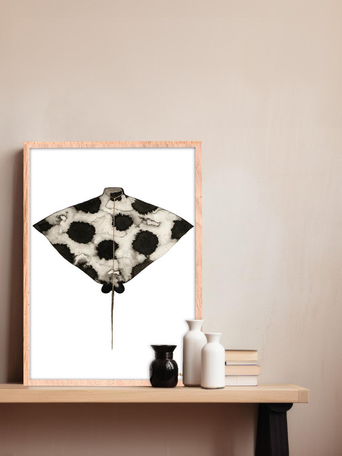 BILD STL-DE-ROUW-006-50X70-FRX-FRBL - Hellbraun/Weiss, Basics, Holz/Kunststoff (50/70/10cm)