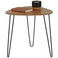 Masă auxiliară BOLOGNA 1 - culoare lemn stejar/negru, Modern, metal/material pe bază de lemn (48/48/48cm) - Zandiara