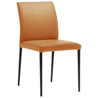 KRZESŁO ANGELO -EXKLUSIV- - czarny/pomarańczowy, Design, skóra/metal (46/87/58cm) - Johann Jakob