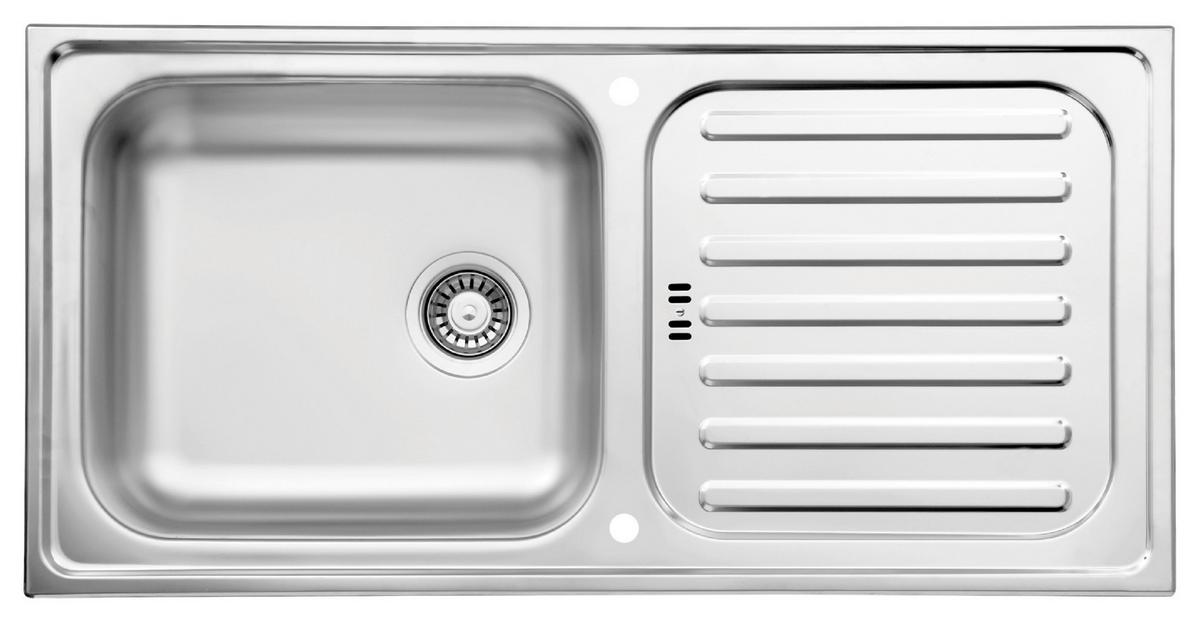Pomivalno Korito Respekta, 100x50cm - barve nerjavečega jekla, Basics, kovina (100/17,5/50cm) - Respekta