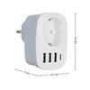 MULTISTECKER ALRO - Weiß, KONVENTIONELL, Kunststoff/Metall (8/6/8cm) - Mömax