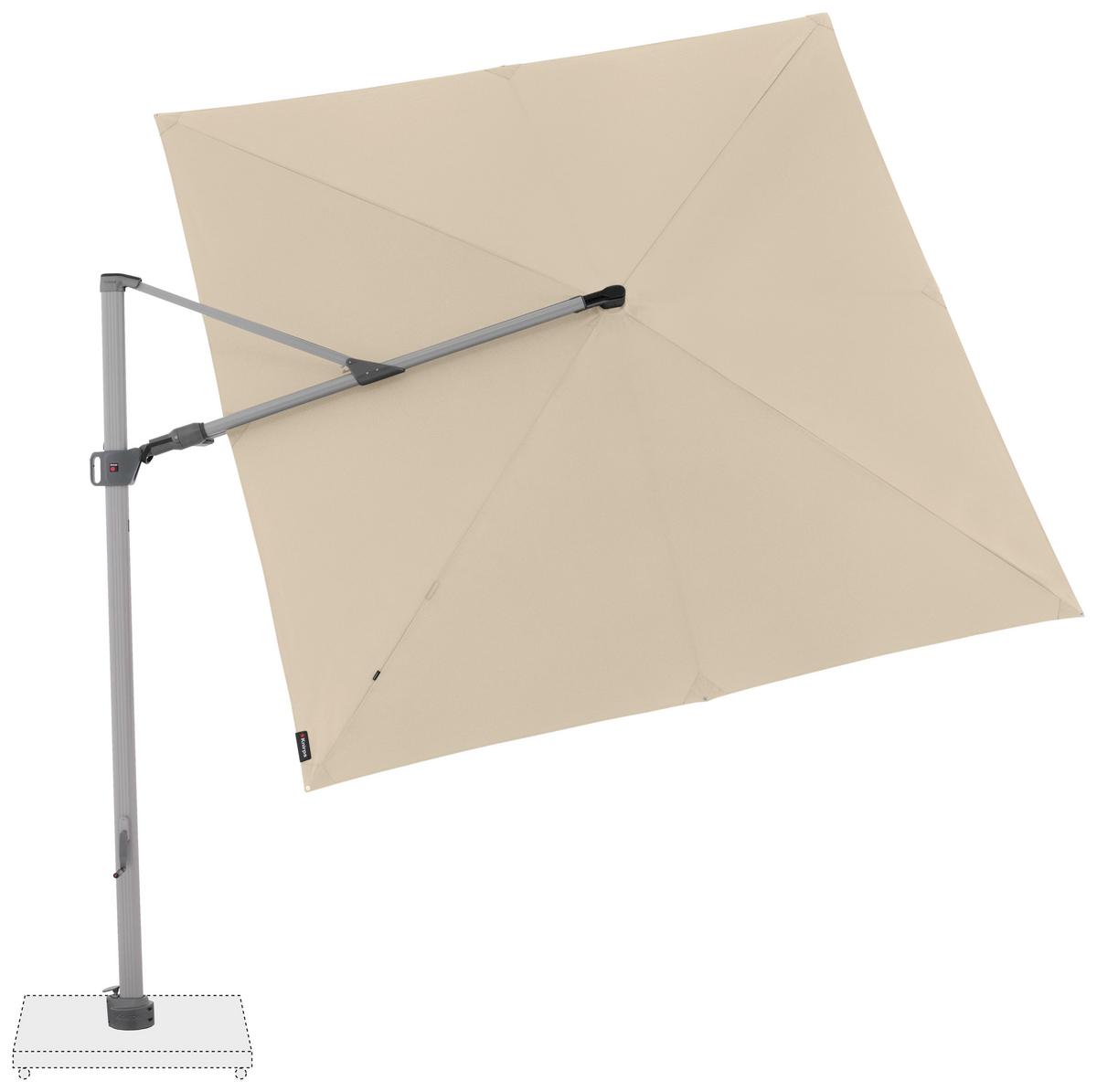 Ampelschirm Knirps Beige ca. 275x275cm - Beige/Silberfarben, KONVENTIONELL, Textil/Metall (275/275cm) - KNIRPS