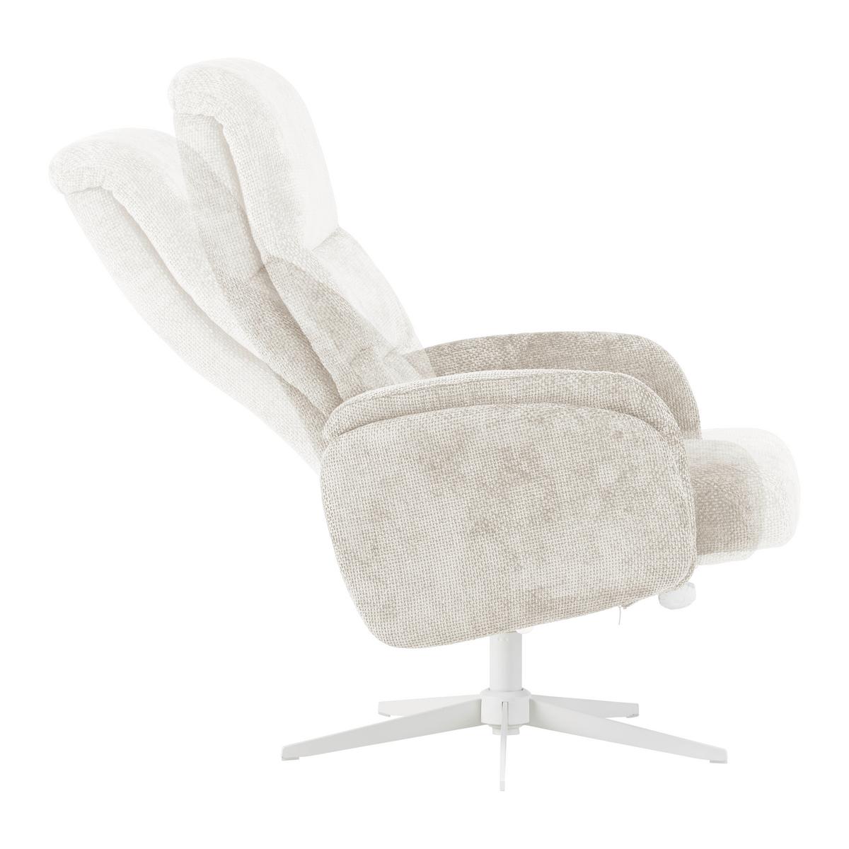 Relax Fotel Lábtartóval Star - krémszínű, Modern, textil/fém (72/107-95/86-110cm) - Mömax