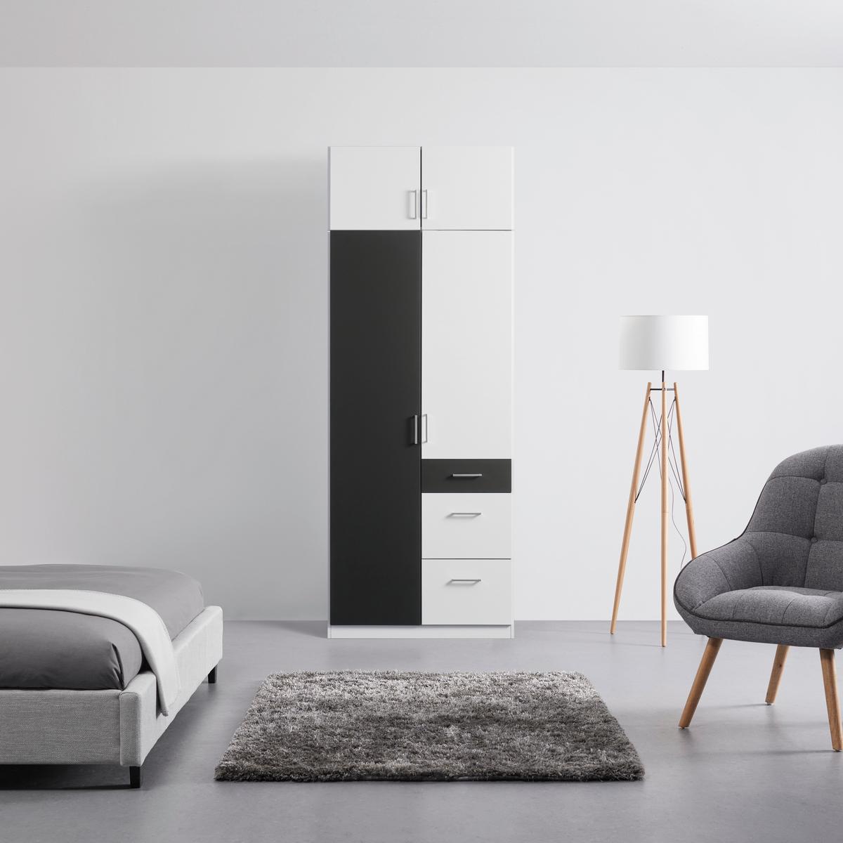 Nastavek Za Omaro Click, Bela - bela/barve aluminija, Konvencionalno, umetna masa/leseni material (91/40/58cm) - Mömax