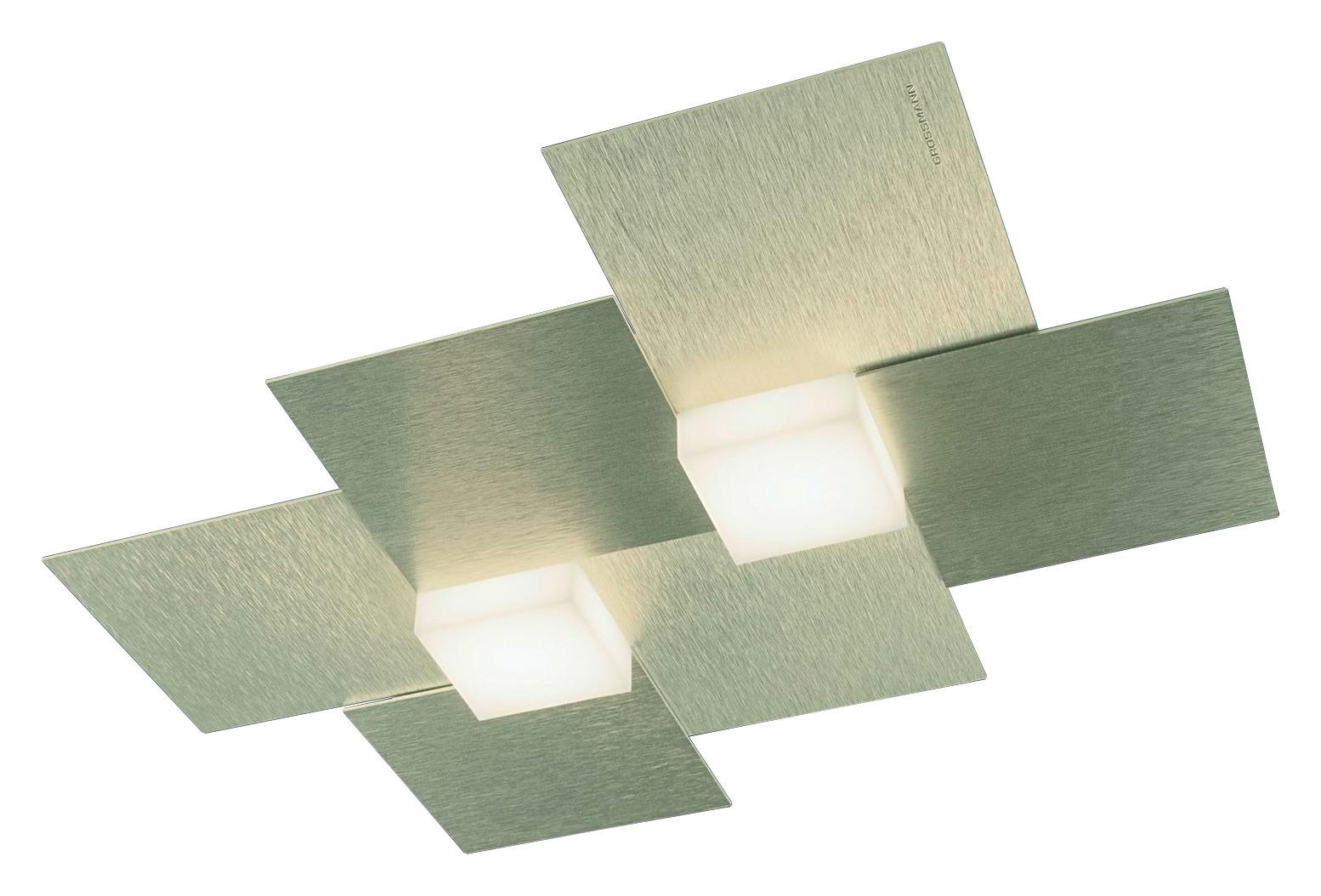 LAMPA SUFITOWA LED 52-770-075 CREO - szampanowy, Design, metal (38,5/33/5,2cm) - Grossmann