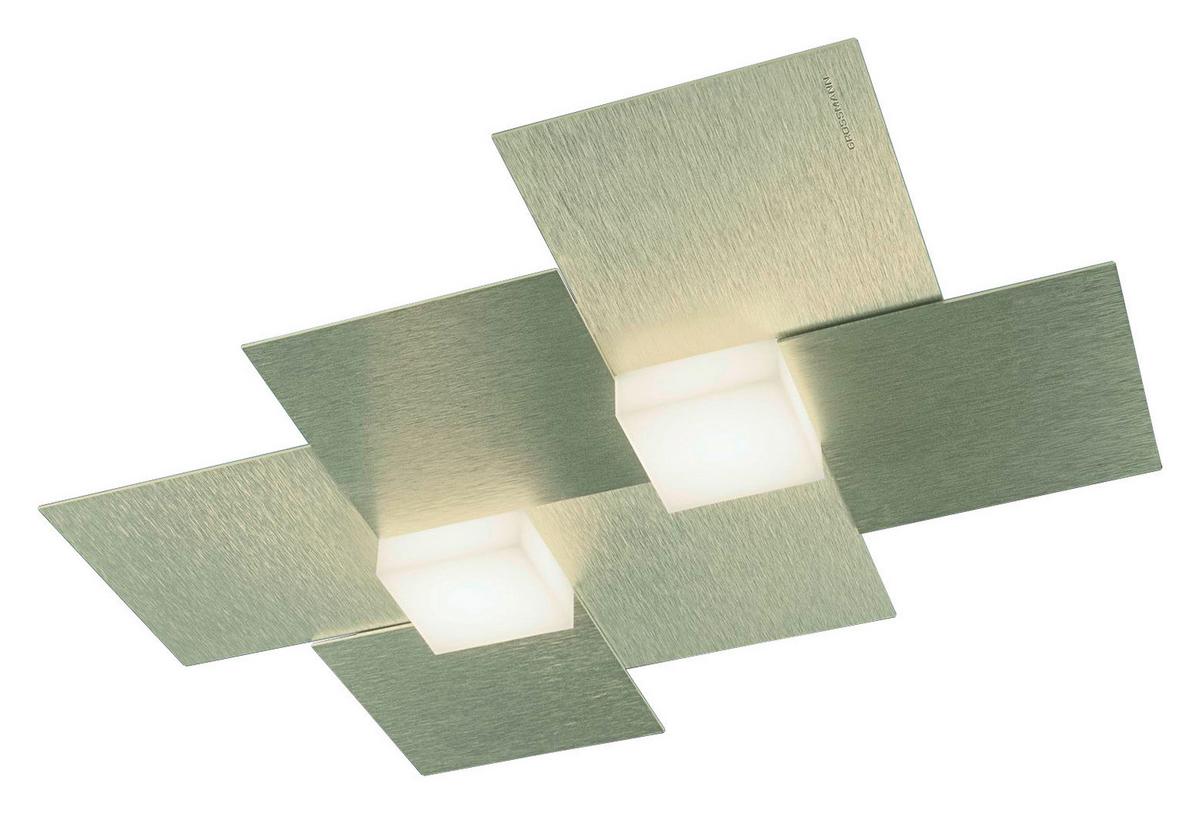 LAMPA SUFITOWA LED 52-770-075 CREO - szampanowy, Design, metal (38,5/33/5,2cm) - Grossmann